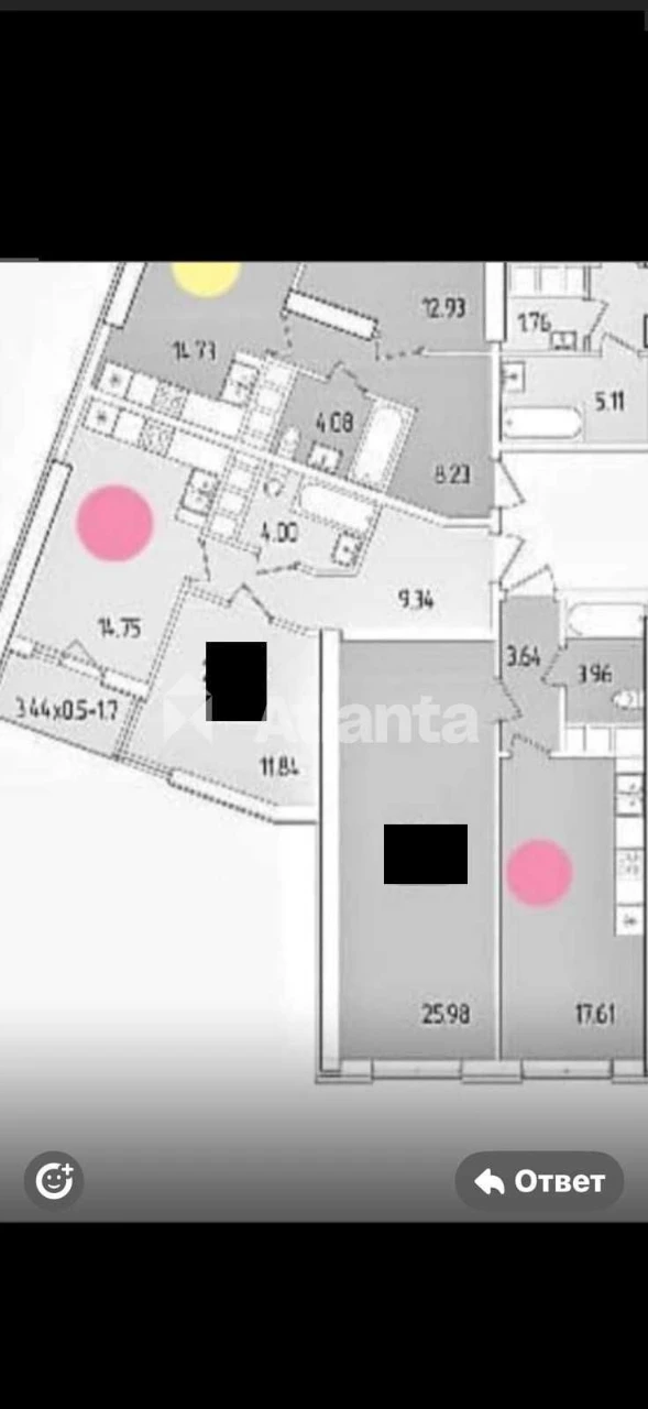 3-кімнатна квартира в сучасному житловому комплексі «67 Перл