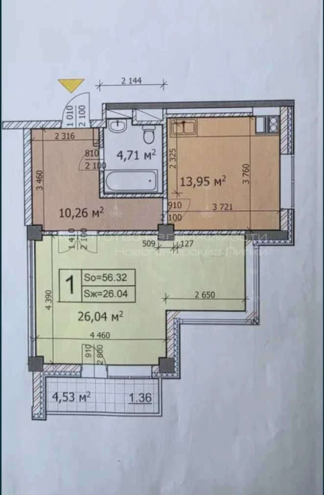 ПРОДАЖА! Уютная 2 к.квартира 56 м² в ЖК «Новопечерские Липки