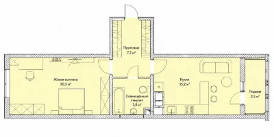Продам 1 кім. квартира в зданому будинку ЖК Прохоровський кв