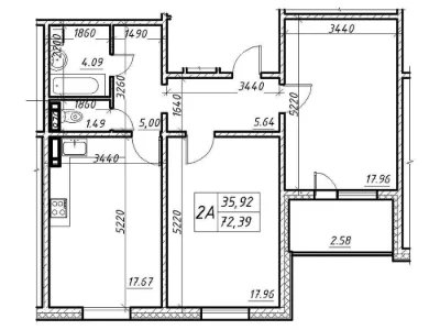 єОселя‼️2к квартира 72м² ЖК Навігатор-2, З РЕМОНТОМ !!