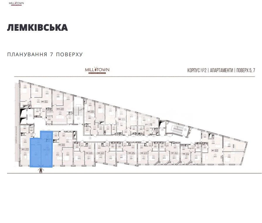 Продаж 1-кім квартири в ЖК Mill Town (апартаменти) пр.Чорнов
