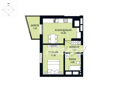 Продаж 1-кім квартири в ЖК Viking Hills, вул. Щурата.