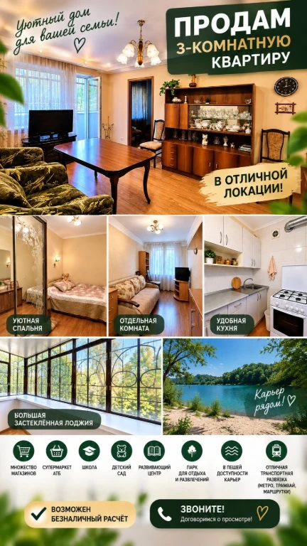 Продам 3-х ком квартиру - Уют Комфорт и Отличная локация !