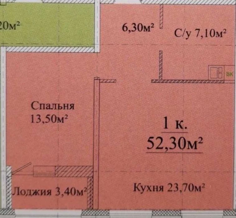 Продаю 2к квартиру 54 кв.м, Альтаир-3,7 секция.