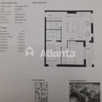 ЖК Terra від Avalon, паркова зона 2-кім квартира