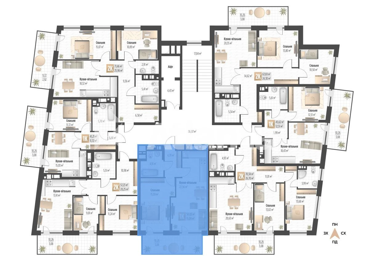 Продаж 1-кімнатної квартири в ЖК Soul Park, вул. Орлика