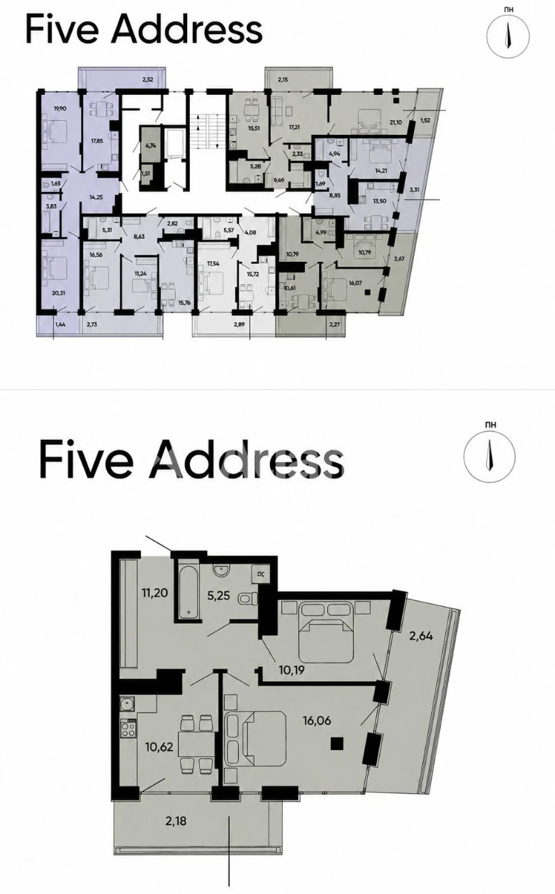 Продаж 2-кімнатної квартири ЖК Five Address, вул. Раковськог