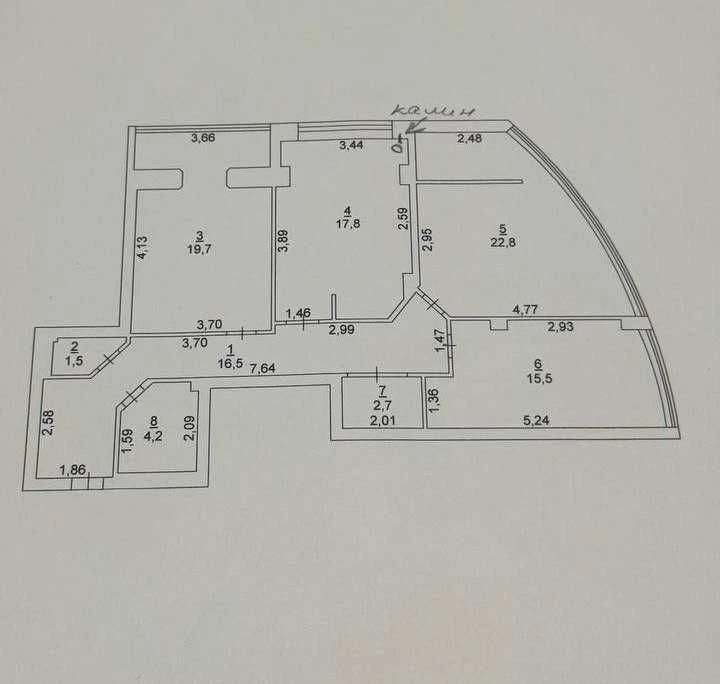 3х кімн.- 100кв. АГВ, поверх 2/5, закритий двір, УКРИТТЯ, ву