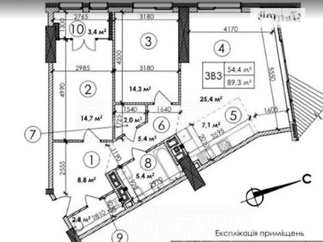 Sale of 3-room apartment 88 sq. m on Beresteyskyi Avenue 11 • ID 3