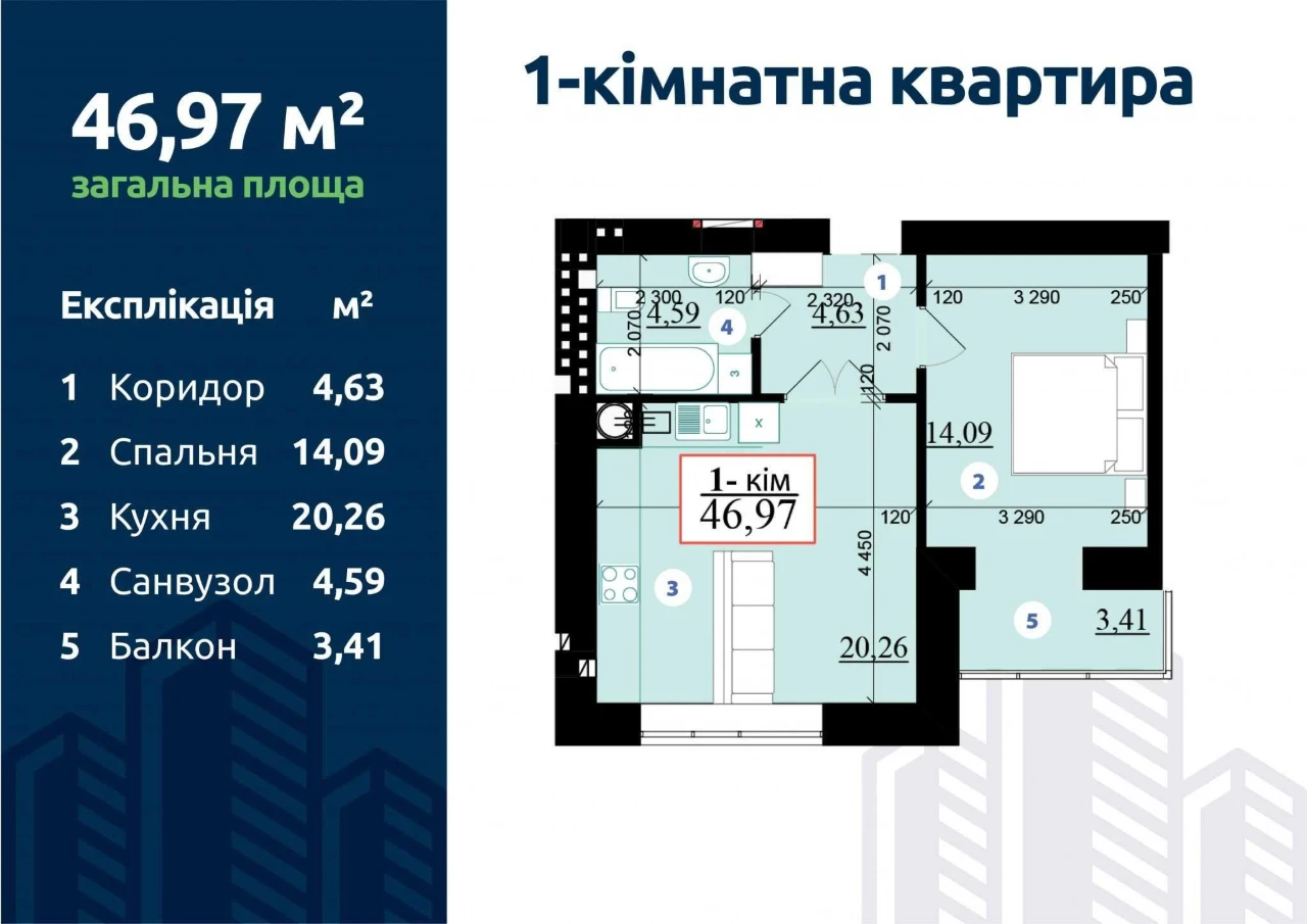 1к. 43,79 кв.м. 1/10 Липки-2, Мазепи,168, центр,  Сільпо, Ко
