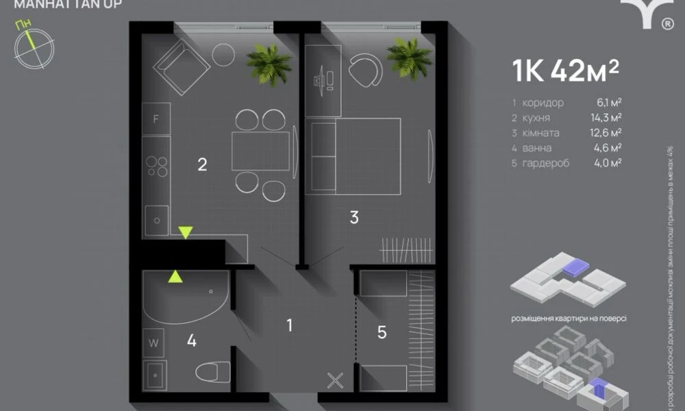 Продаж видовоі квартири в ЖК Manhattan