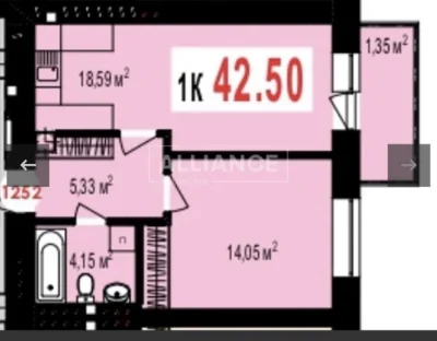 1-кімнатна квартира біля Епіцентру