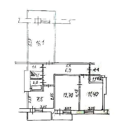 Odessa area, Bolgradskaya street (formerly Groznenskaya) excellent 3-room apartment
