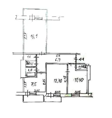 Odessa area, Bolgradskaya street (formerly Groznenskaya) excellent 3-room apartment