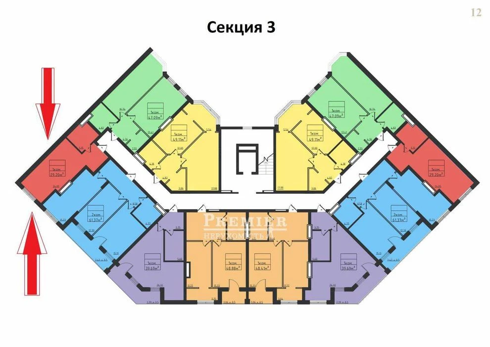 1 комнатная квартира Газ Свое Отопление Первая Линия Моря Ж