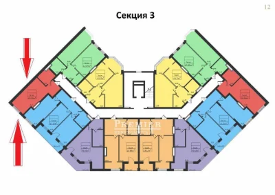 1 комнатная квартира Газ Свое Отопление Первая Линия Моря Ж