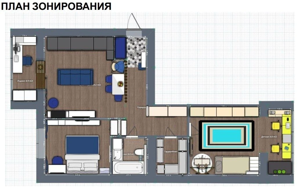 Квартира на Ефимова 77,57м.2-х комнатная.