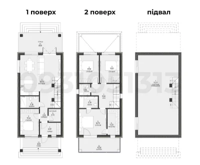 Будинок 220 м², з укриттям, під чистове оздоблення, біля мет