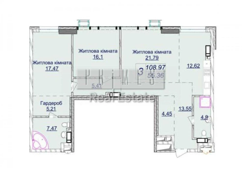 Топ цена! Продажа 3-комнатной квартиры 109 м2