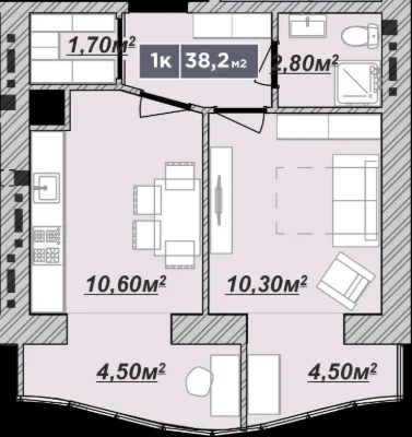 Однокімнатна квартира район каскад центр забудвник розтермін