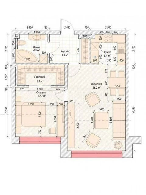 Продаж 1к квартири 61 кв. м на вул. пр-т Оболонський 26 • ID