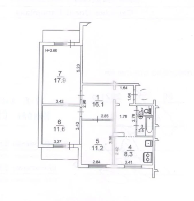 3-room apartment for sale (Verbytskoho St., Vyrlytsia metro station)