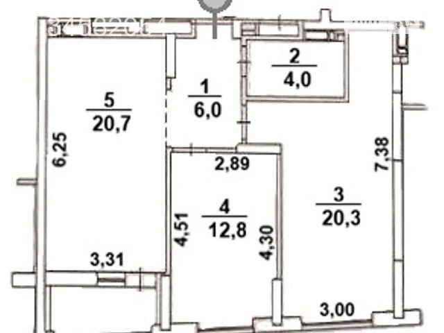 For sale 2-room apartment 67.4 sq. m. on Sholudenka St. 30 • ID 3458