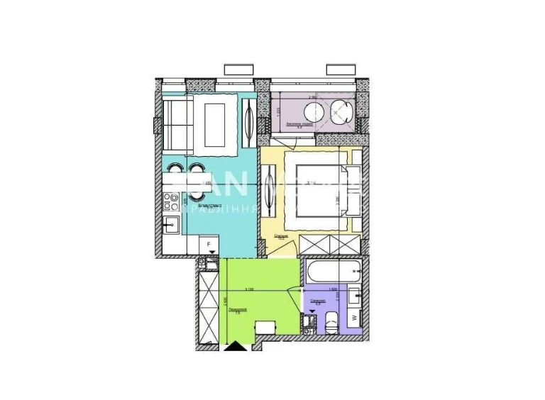 Sale of a 1-room apartment with renovation in the Respublika residential complex