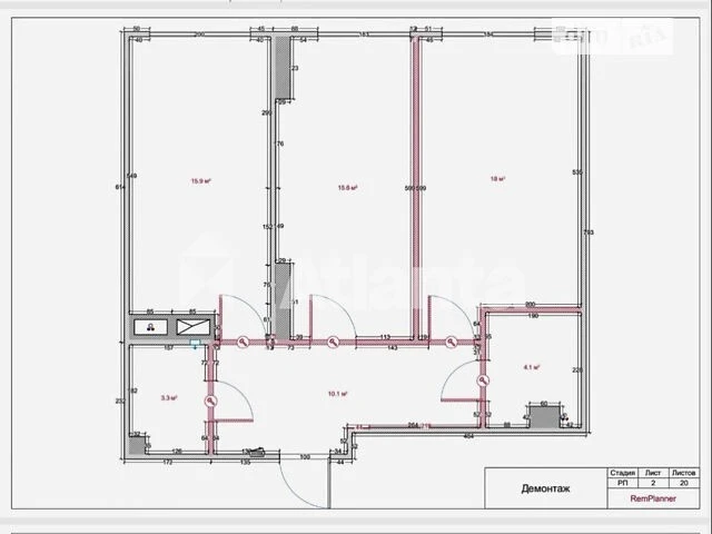 Продаж 2к квартири 66.5 кв. м на Заболотного • ID 34895384