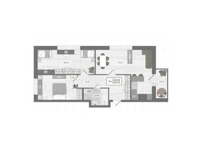 Продаж 2к квартири 65.7 кв. м на вул. Козацька 55Е • ID 3484