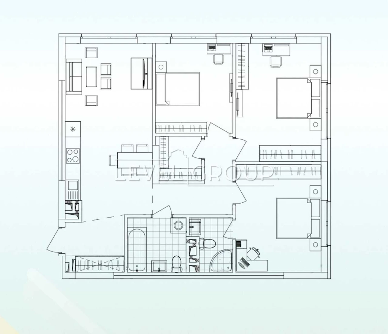 9 ПОВЕРХ, 84м2, 1260$ за м2, Продаж 3-кімнатної квартири ЖК