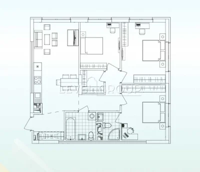 9 ПОВЕРХ, 84м2, 1260$ за м2, Продаж 3-кімнатної квартири ЖК