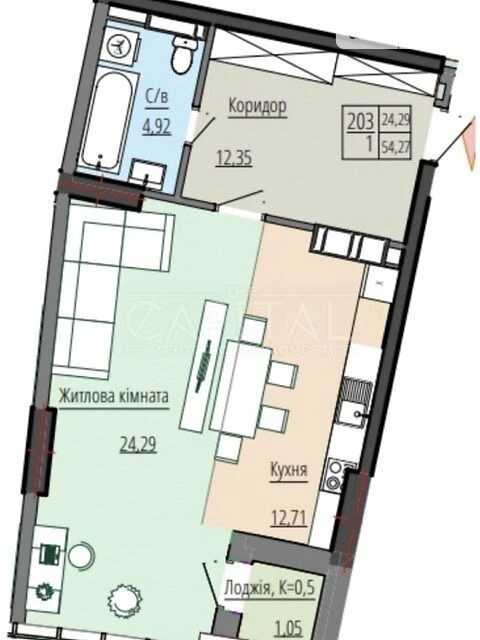 Продажа 2к квартиры 53 кв. м на бульв. Николая Михновского 13А