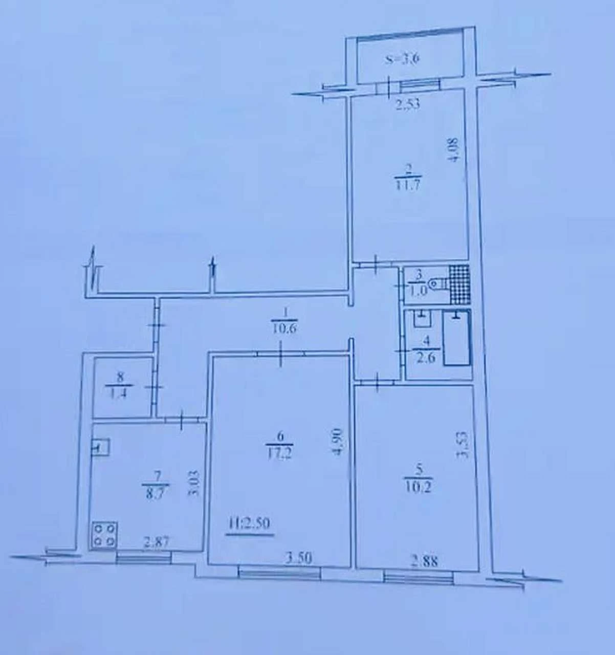 Продам 3-к квартиру на Беляева, ж/м Фрунзенский / Каменский