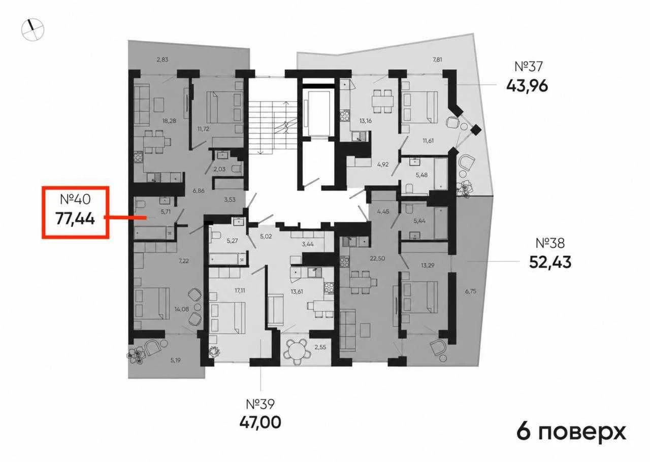 Продаж 2 кімнатної квартири ЖК Holosko Residents вул. Малого