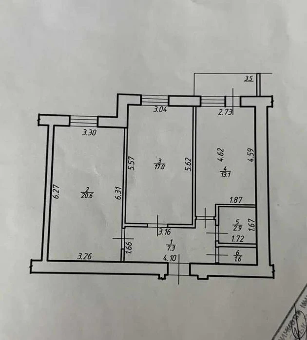 Large 2-bedroom apartment in a new building