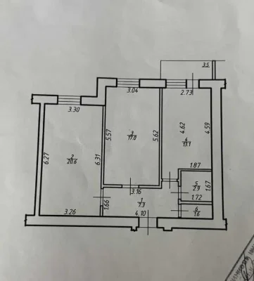 Large 2-bedroom apartment in a new building