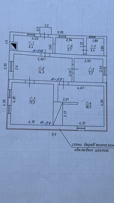 Будинок  74 кв. М в екологічно чистому місці.  19 сот. Ділян