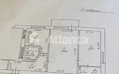 2-кімнатна з газовим опаленням — середній поверх, меблі зали
