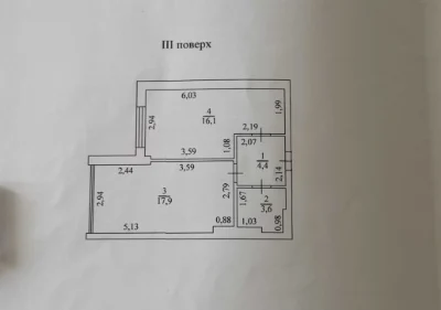 Квартира 42 м2 в ЖК "Приморские Сады" с ремонтом