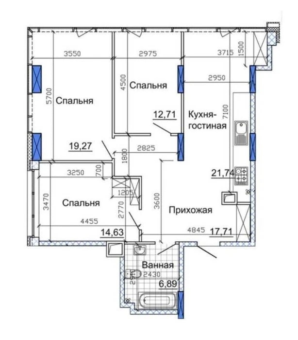 Residential complex Nebo 95 m². Nebo Vernadskogo Park Shevchenko Towers Nagorka