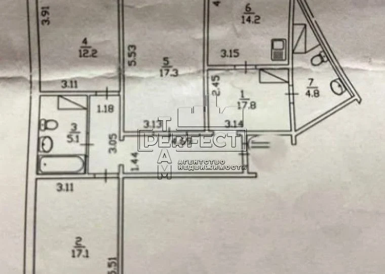 3-room apartment for sale Hryhorenka 14 / Hryhorenka 14 POZNYAKY