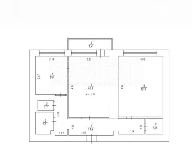 Sale of 2-room apartment 61 sq. m on Vinogradnyi Avenue 1/11 • ID 3