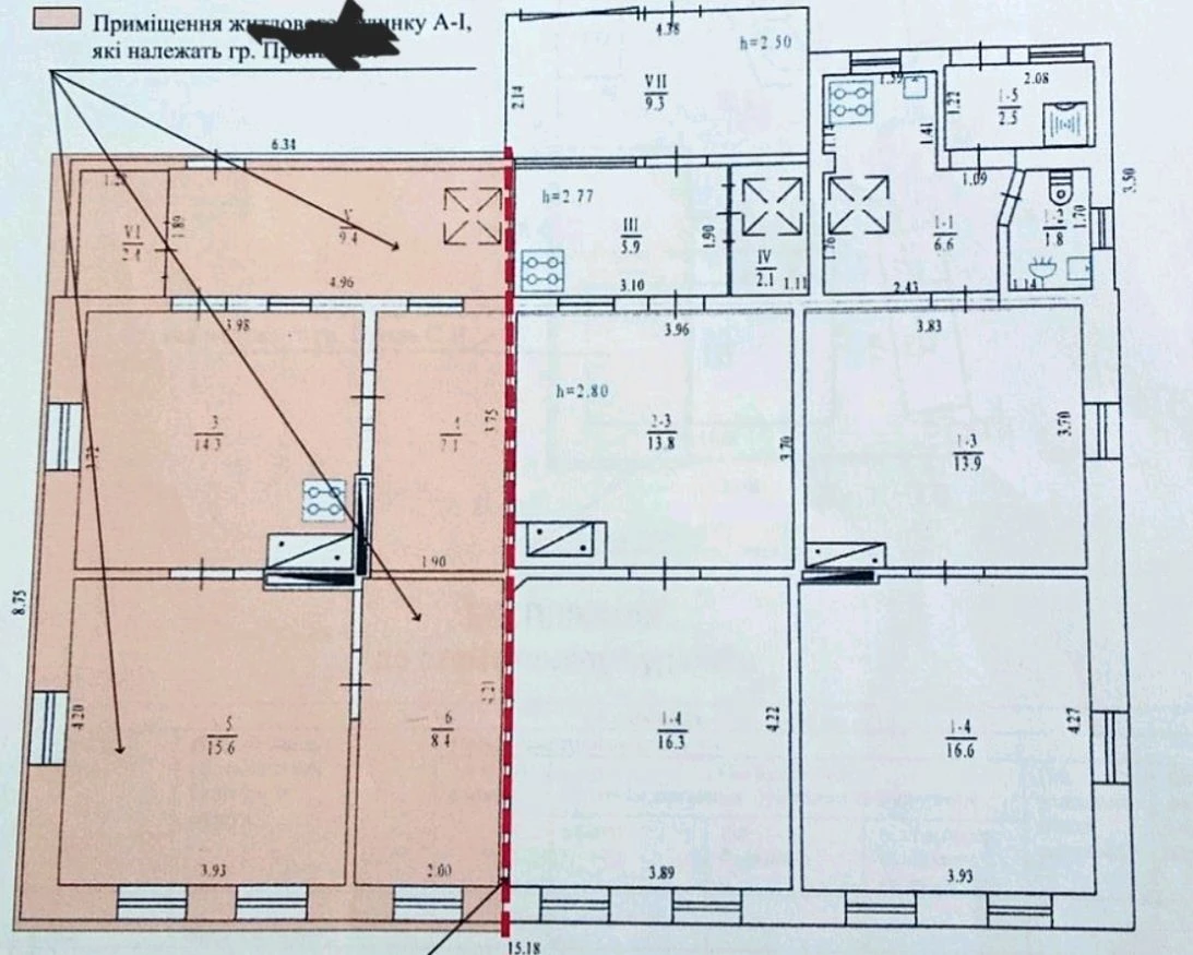 Продаж частини будинку Подільський рн, поряд річка.