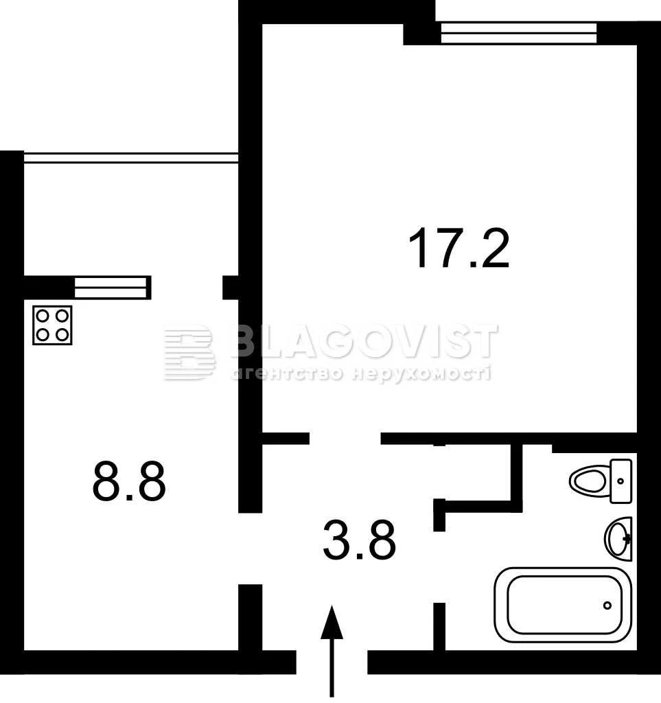 Продаж 1 кімнатна центр Антоновича 154,  ст. "Палац Україна"