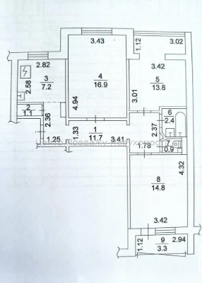 Продаж 3-кімн. квартири 72 м², 2/16 эт, Київ – чудове житло