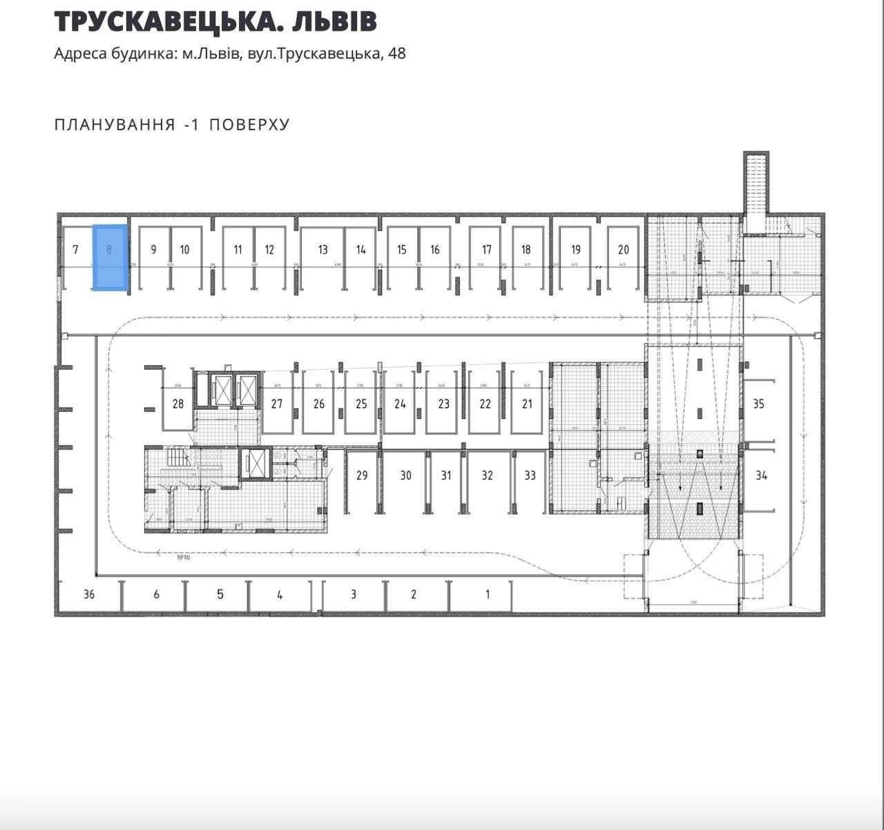 Продаж паркомісця в новобудові 12,5 кв.м вул. Трускавецька 4
