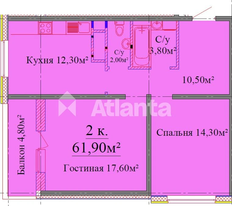 двокімнатну квартиру Альтаїр 3 , Київський район