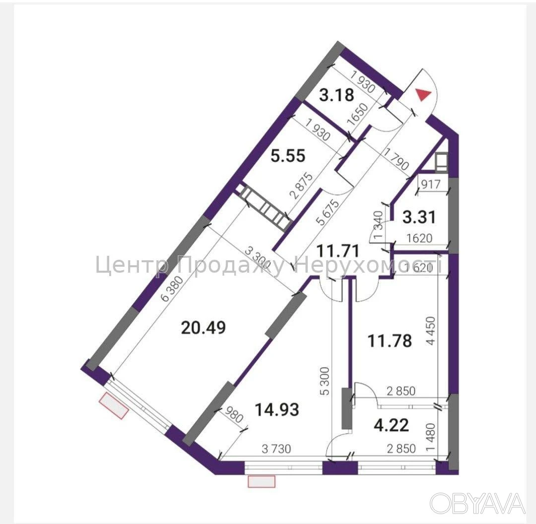 2-room apartment, 75 sq.m.