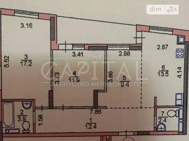 Продаж 2к квартири 75 кв. м на вул. Богатирська 32 • ID 3465